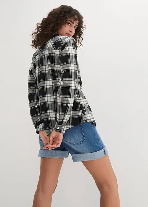 Chemisier &agrave; carreaux 100% coton, bonprix