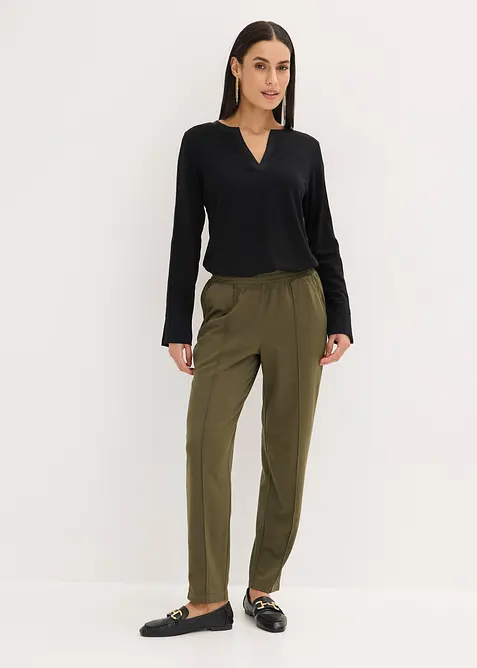 Pantalon &eacute;lastiqu&eacute; avec nervures devant, bonprix