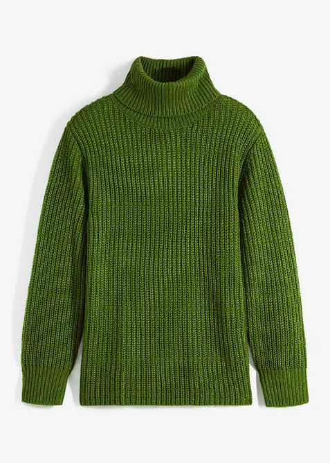 Pull en maille &agrave; col roul&eacute;, bonprix