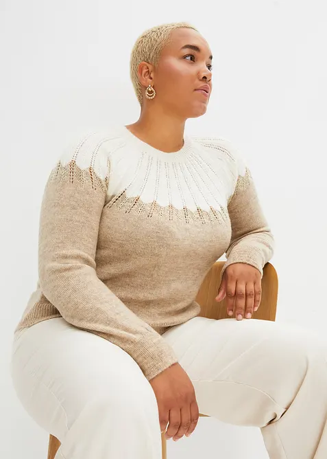 Pull ajour&eacute;, bonprix