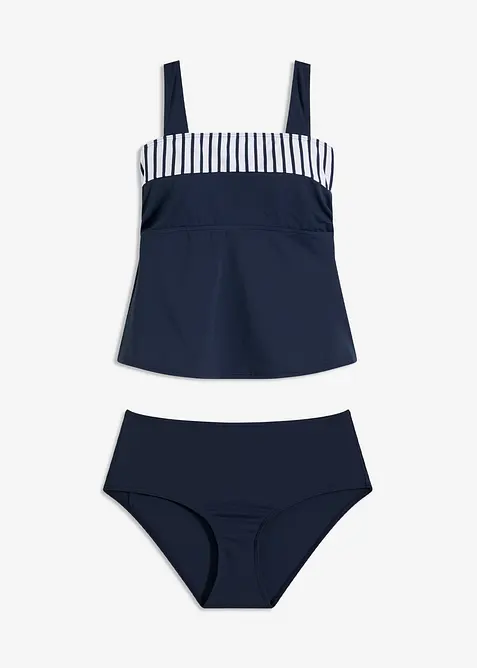 Tankini (ens. 2 pces) &agrave; bretelles larges, bonprix