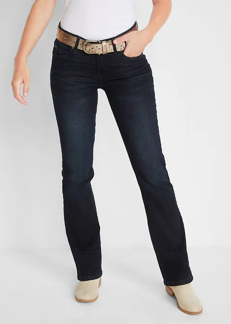 Jean bootcut taille mi-haute, extensible, bonprix