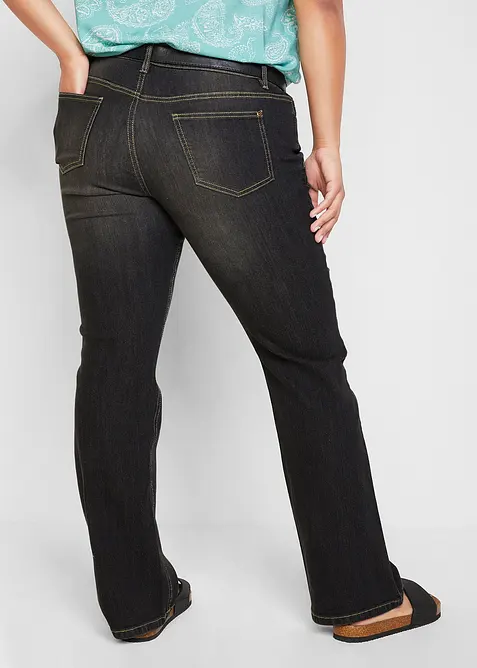 Jean bootcut taille mi-haute, extensible et confortable, bonprix