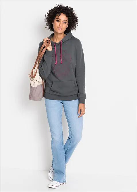 Jean bootcut taille mi-haute, extensible et confortable, bonprix