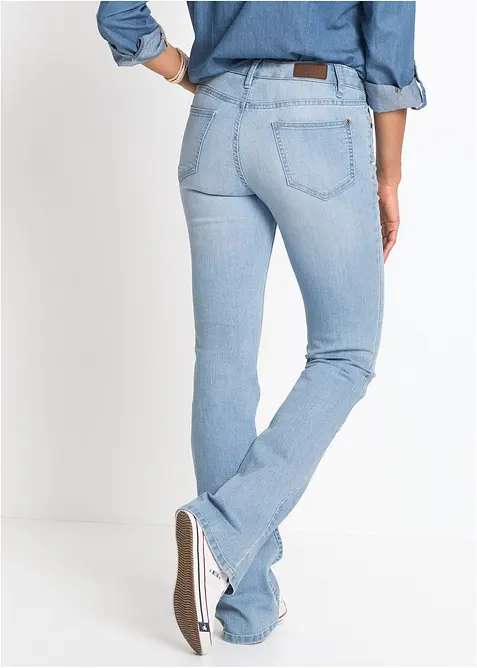 Jean bootcut taille mi-haute, extensible et confortable, bonprix