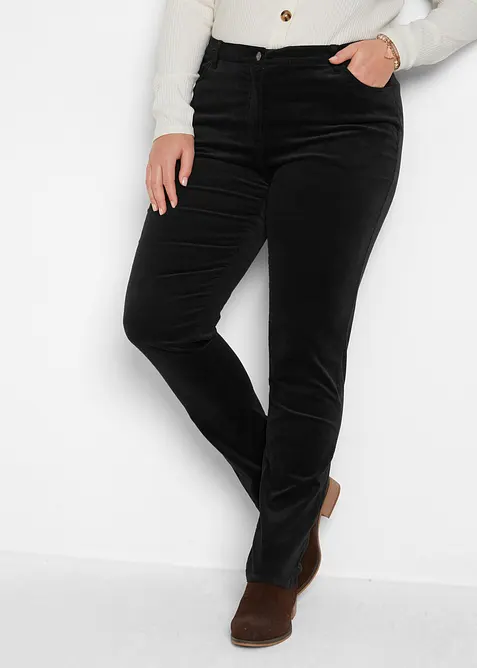 Pantalon slim en velours c&ocirc;tel&eacute; extensible, bonprix