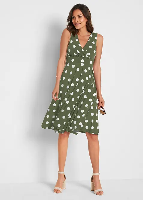 Robe en jersey &agrave; pois, bonprix