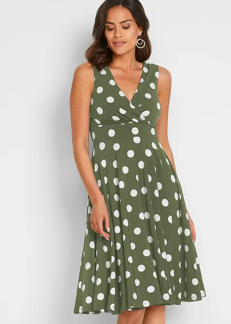 Robe en jersey &agrave; pois, bonprix