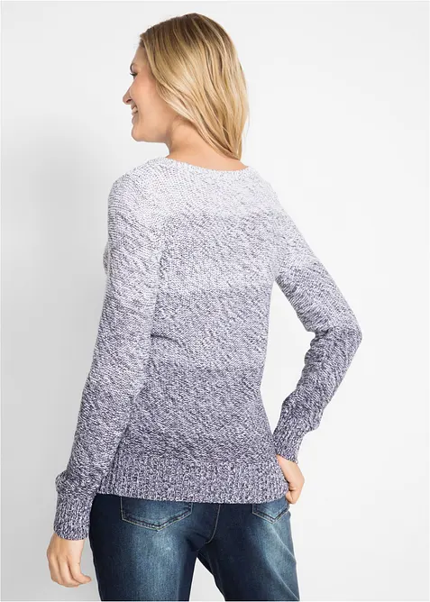 Pull en grosse maille avec d&eacute;grad&eacute; de couleur, bonprix