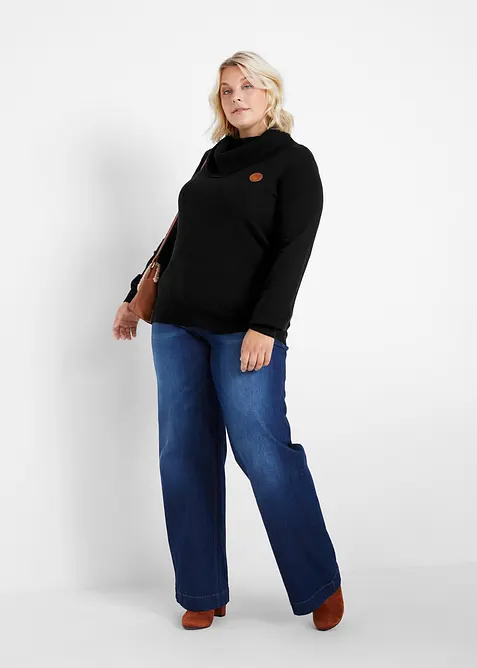 Pull en fine maille &agrave; col boule, bonprix