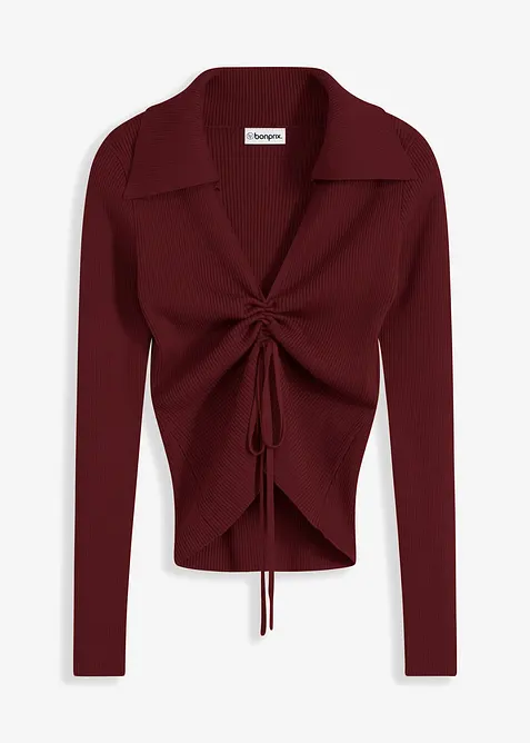 Pull c&ocirc;tel&eacute; fronc&eacute; devant, bonprix