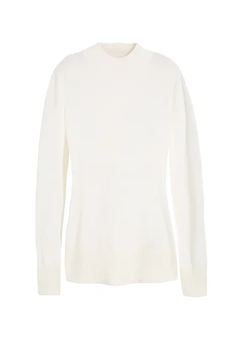 Pull basique en fine maille &agrave; col montant, bonprix