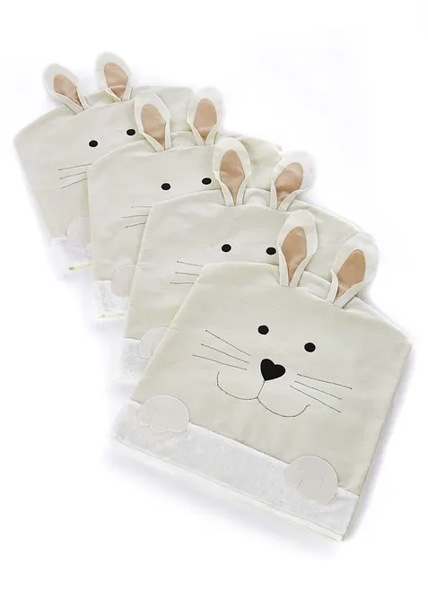 Lot de 4 housses de chaise en forme de lapin, bonprix