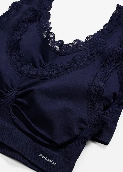 Lot de 2 brassi&egrave;res sans coutures Feel Comfort, bonprix