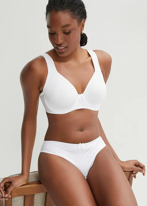 Lot de 2 soutiens-gorge moul&eacute;s &agrave; armatures en mati&egrave;re brillante, bonprix