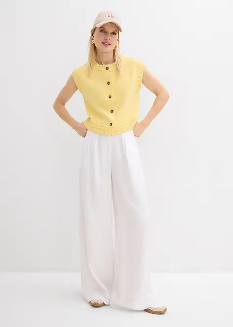 Pantalon &agrave; pinces en lyocell fluide, bonprix