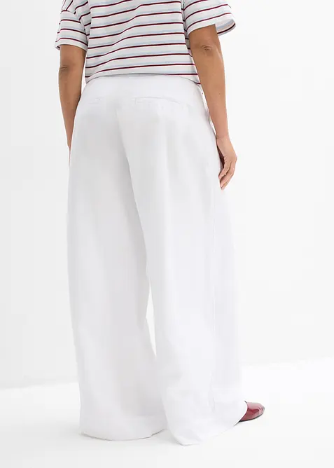 Pantalon &agrave; pinces en lyocell fluide, bonprix