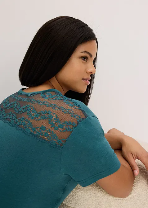 Pyjama &agrave; dentelle, bonprix