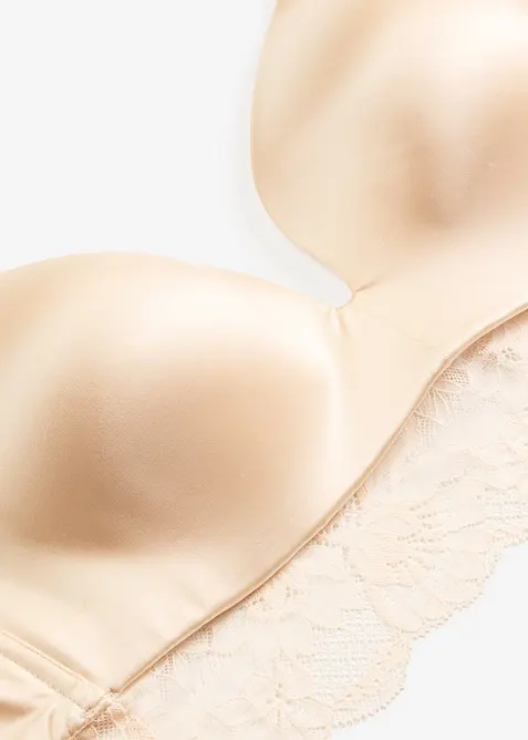 Soutien-gorge &agrave; coques et dentelle, sans armatures, bonprix