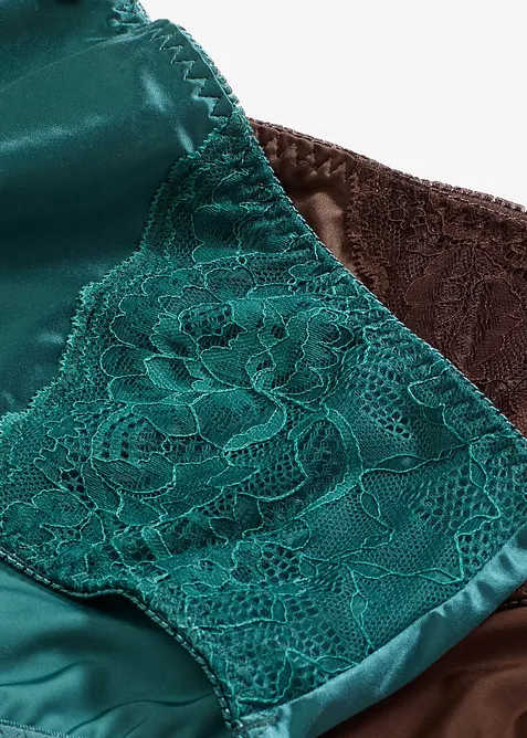 Lot de 2 slips maxi, d&eacute;tails brillants, bonprix