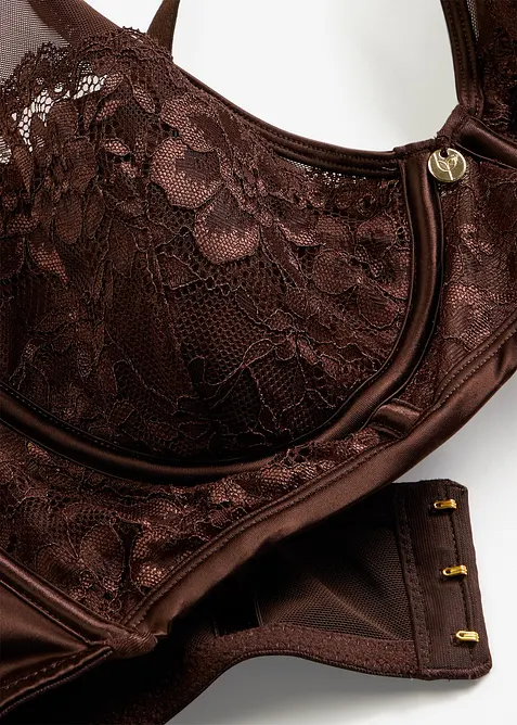 Soutien-gorge &agrave; coques et dentelle, bonprix