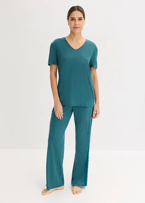 Pyjama &agrave; dentelle, bonprix