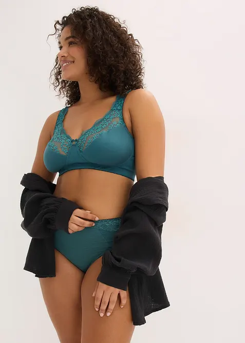 Lot de 2 soutiens-gorge coton sans armatures, bonprix