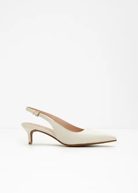 Escarpins slingback &agrave; petit talon fin, bonprix