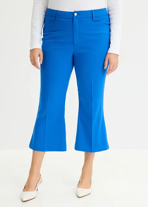Pantalon 7/8 &eacute;vas&eacute; avec bouton d&eacute;coratif, bonprix