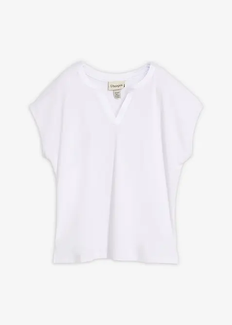 T-shirt &agrave; bordure satin&eacute;e, bonprix