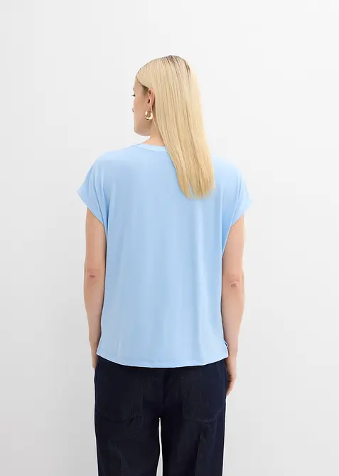 T-shirt &agrave; bordure satin&eacute;e, bonprix