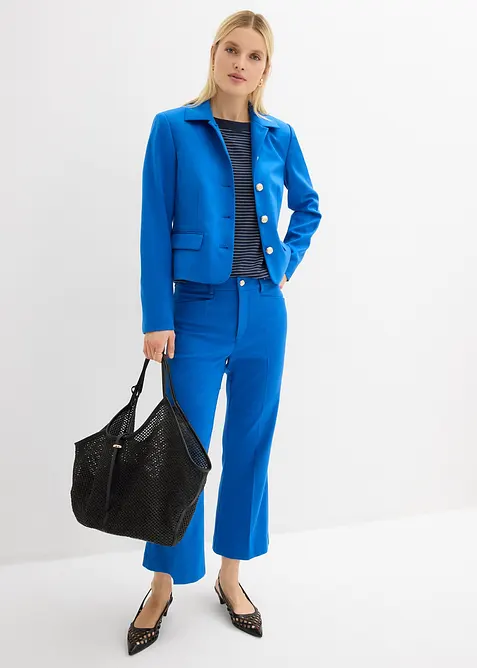 T-shirt en viscose fluide avec empi&egrave;cement satin, bonprix