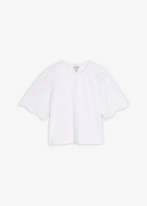 T-shirt &agrave; broderie anglaise, bonprix