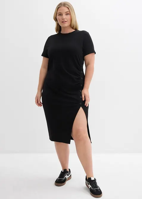 Robe T-shirt en mati&egrave;re textur&eacute;e, bonprix