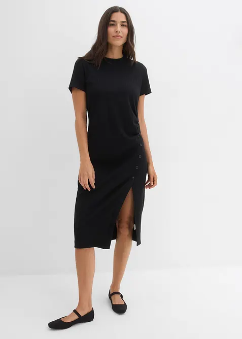 Robe T-shirt en mati&egrave;re textur&eacute;e, bonprix