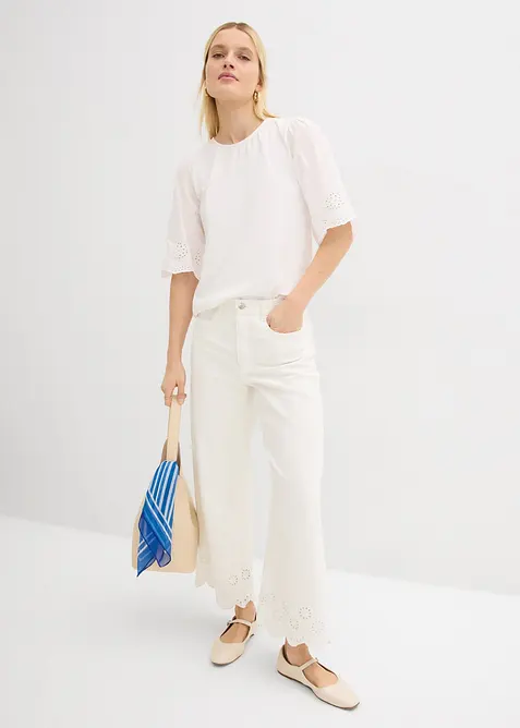 Pantalon large raccourci, bonprix