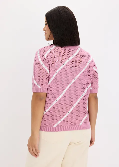 Pull ajour&eacute; 100% coton, bonprix