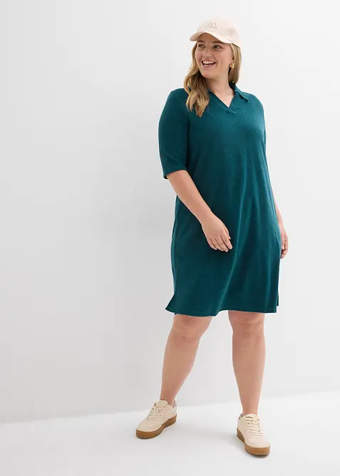 Robe midi avec col polo, bonprix