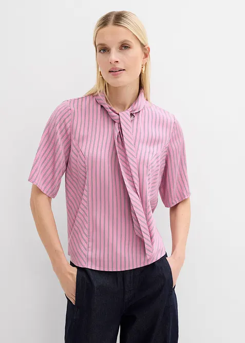 Blouse &agrave; lavalli&egrave;re en modal doux, bonprix