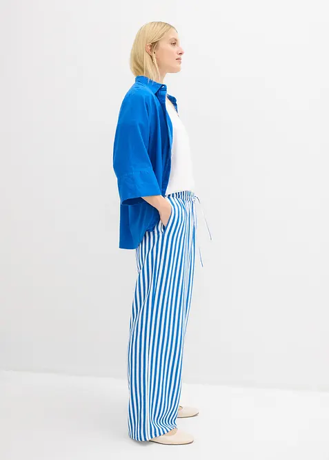 Pantalon large &agrave; pinces, fluide, bonprix