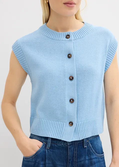 Gilet sans manches en maille, bonprix