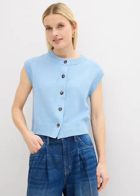 Gilet sans manches en maille, bonprix