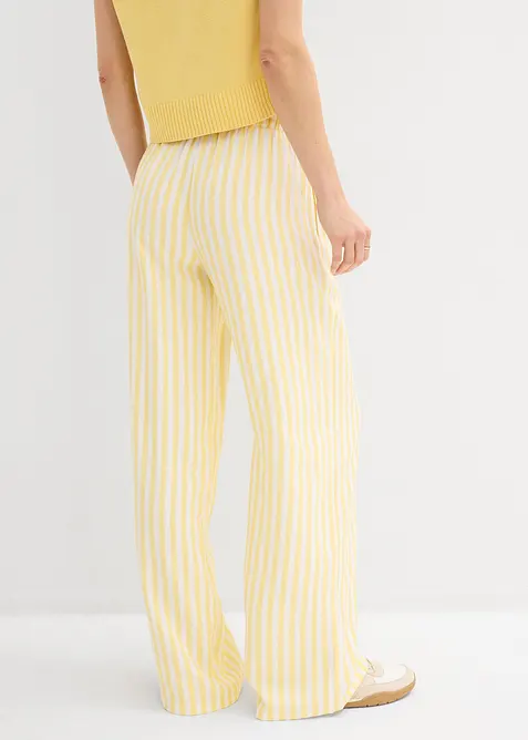 Pantalon large &agrave; pinces, fluide, bonprix