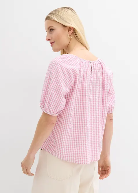 Blouse &agrave; manches courtes 100% coton, bonprix