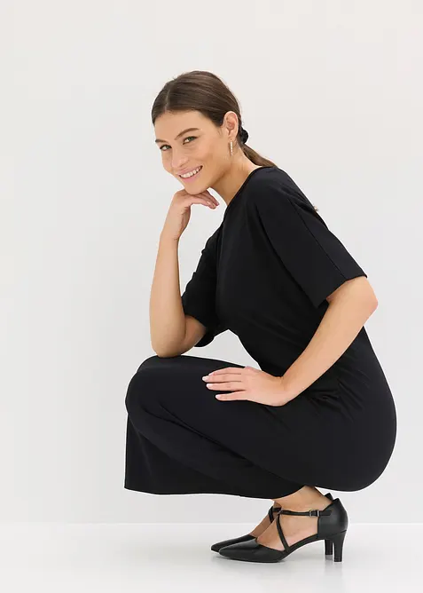 Robe midi en Punto di Roma confortable, bonprix