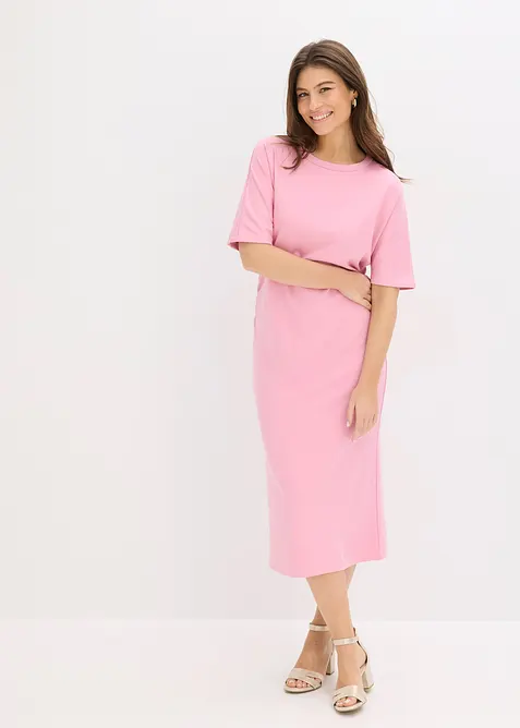 Robe midi en Punto di Roma confortable, bonprix