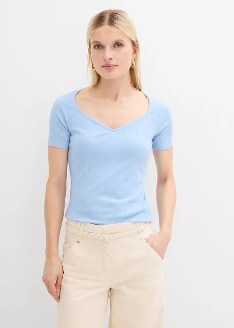 T-shirt c&ocirc;tel&eacute; en viscose extensible, bonprix