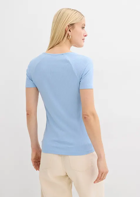 T-shirt c&ocirc;tel&eacute; en viscose extensible, bonprix