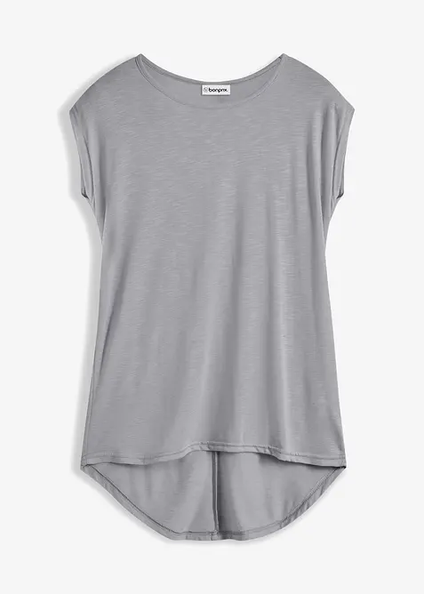 T-shirt long en viscose m&eacute;lang&eacute;e, bonprix