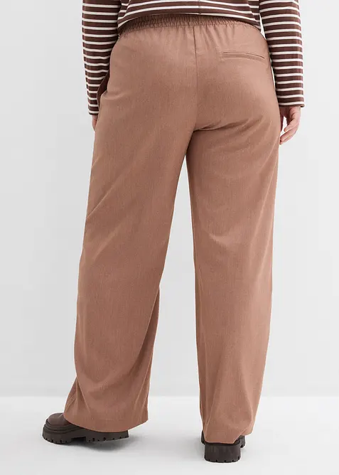 Pantalon palazzo &agrave; taille &eacute;lastiqu&eacute;e, bonprix